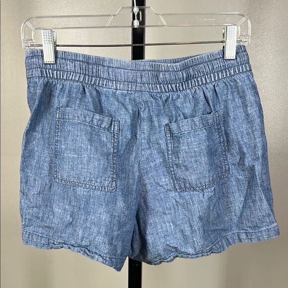 Gap Chambray Blue Drawstring Shorts - Picture 2 of 6